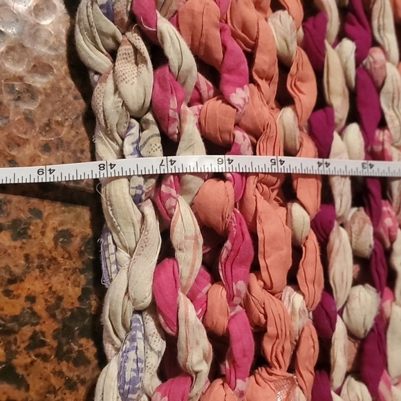 Basha Better Way Designs Handmade Chunky Knit Multicolored Sz. M Scarf Wrap - Picture 9 of 9